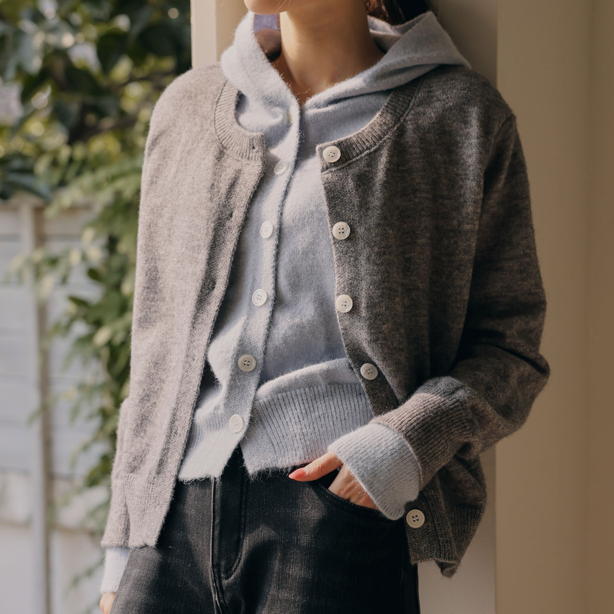 Candy Layered Knit Hood