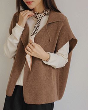 Double Collar Knit Vest