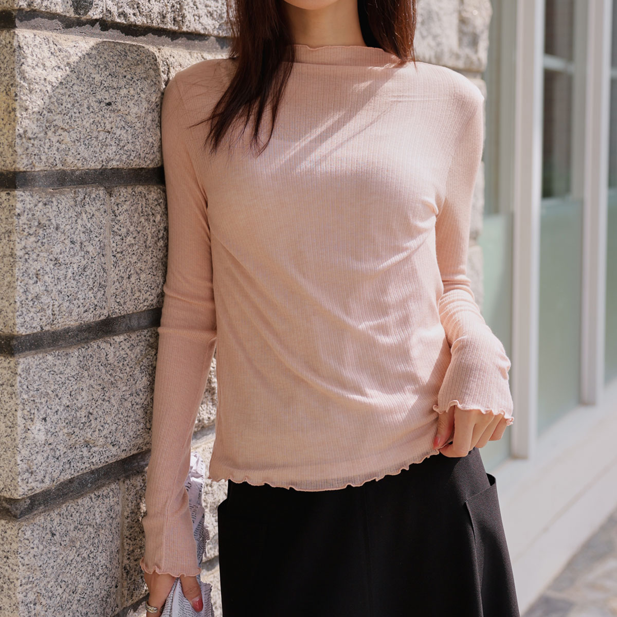<b>[Limited Quantity SALE]</b> Frill Neck Layered T-Shirt
