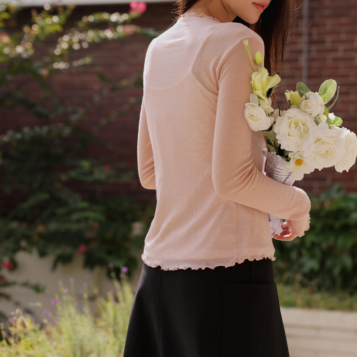 <b>[Limited Quantity SALE]</b> Frill Neck Layered T-Shirt