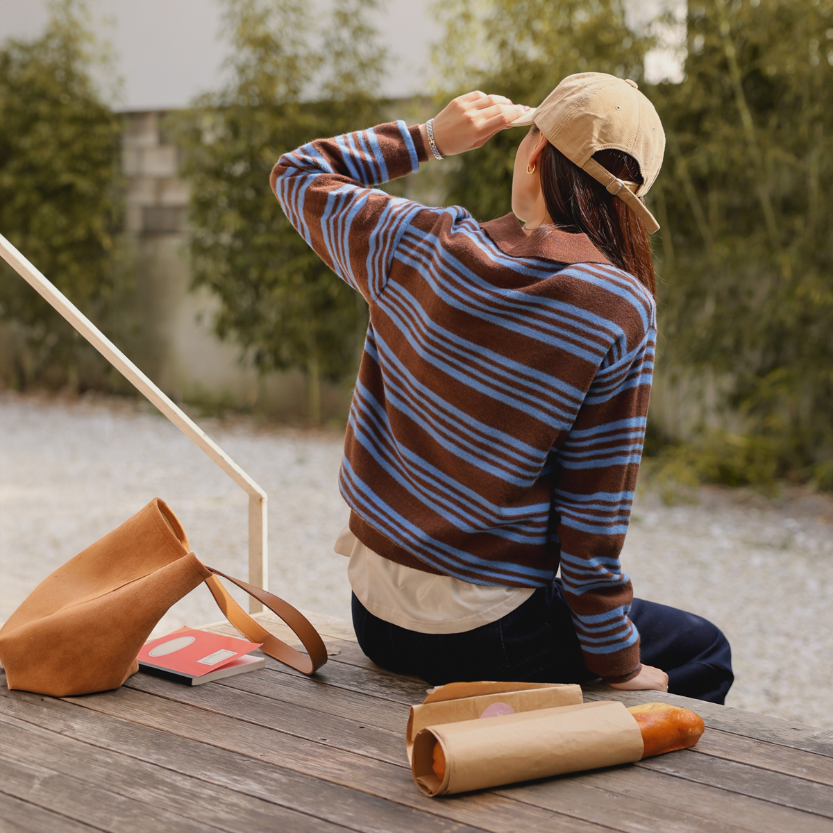 Heydanbutton striped knit