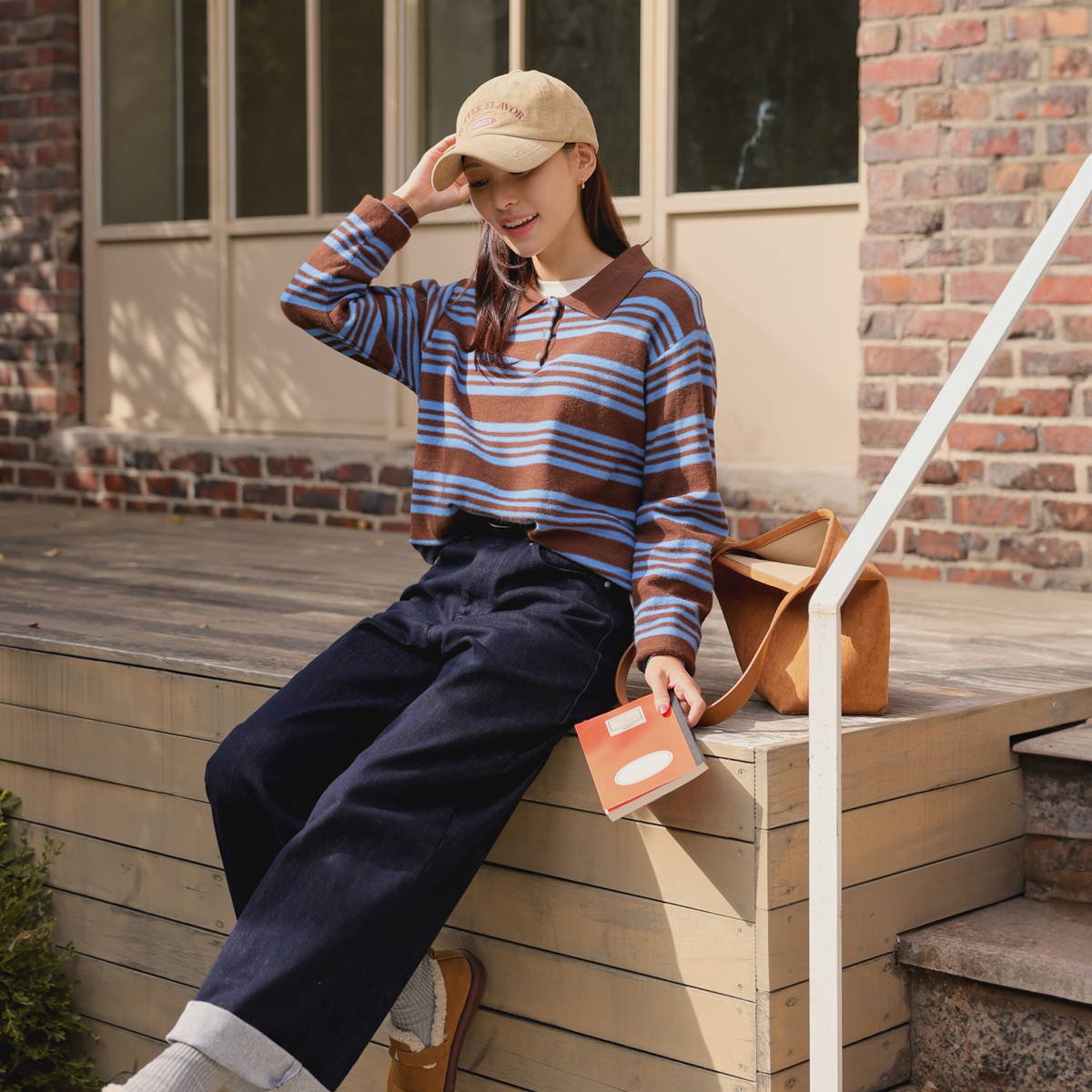 Heydanbutton striped knit