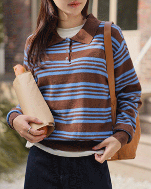 Heydanbutton striped knit