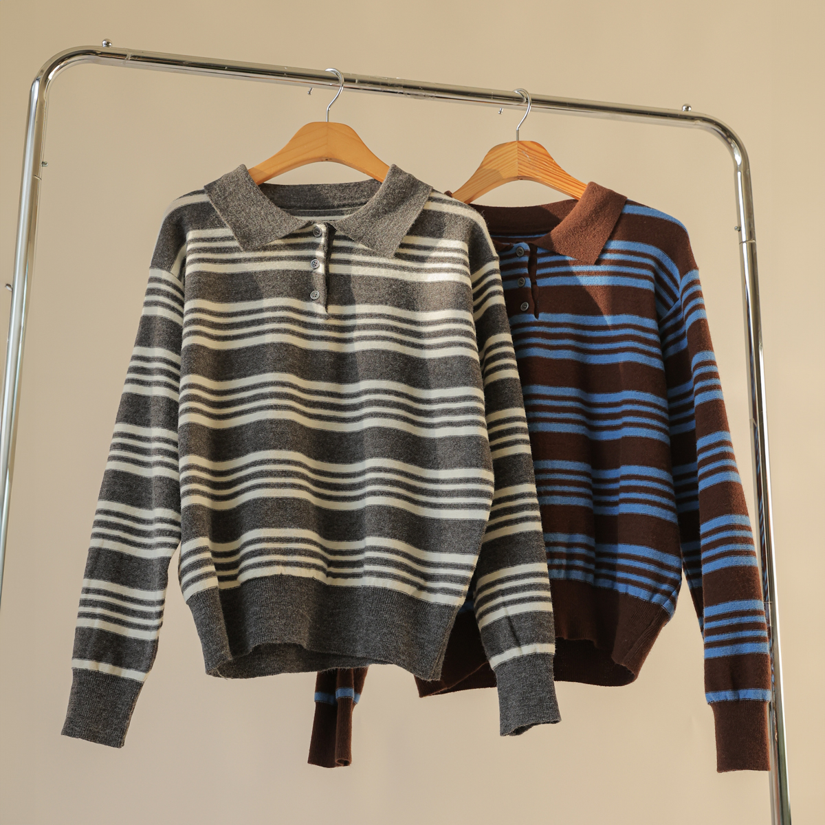 Heydanbutton striped knit