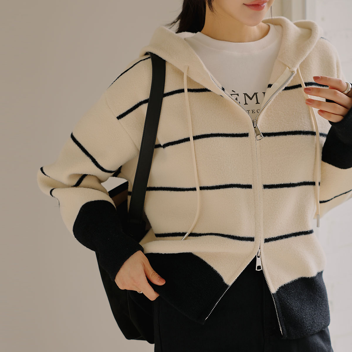 Dangara Zip-up Knit Hood