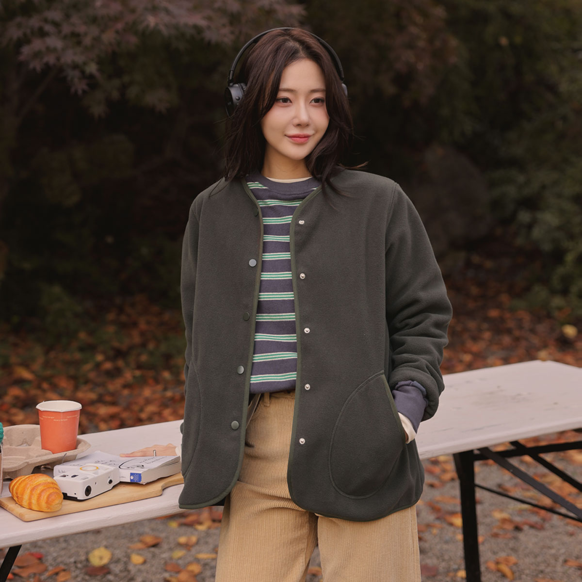 <b>[Made]</b> Cozy Fleece Pocket Loose Fit Fleece Jacket