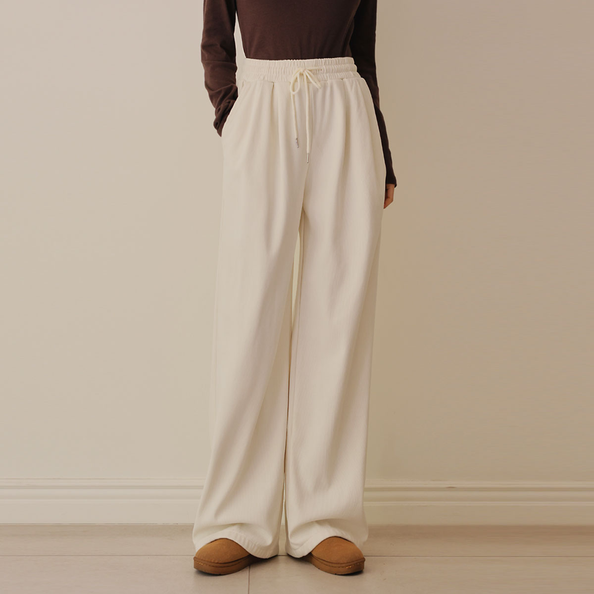 2TYPE2 type bonding banding raised fleece corduroy pants