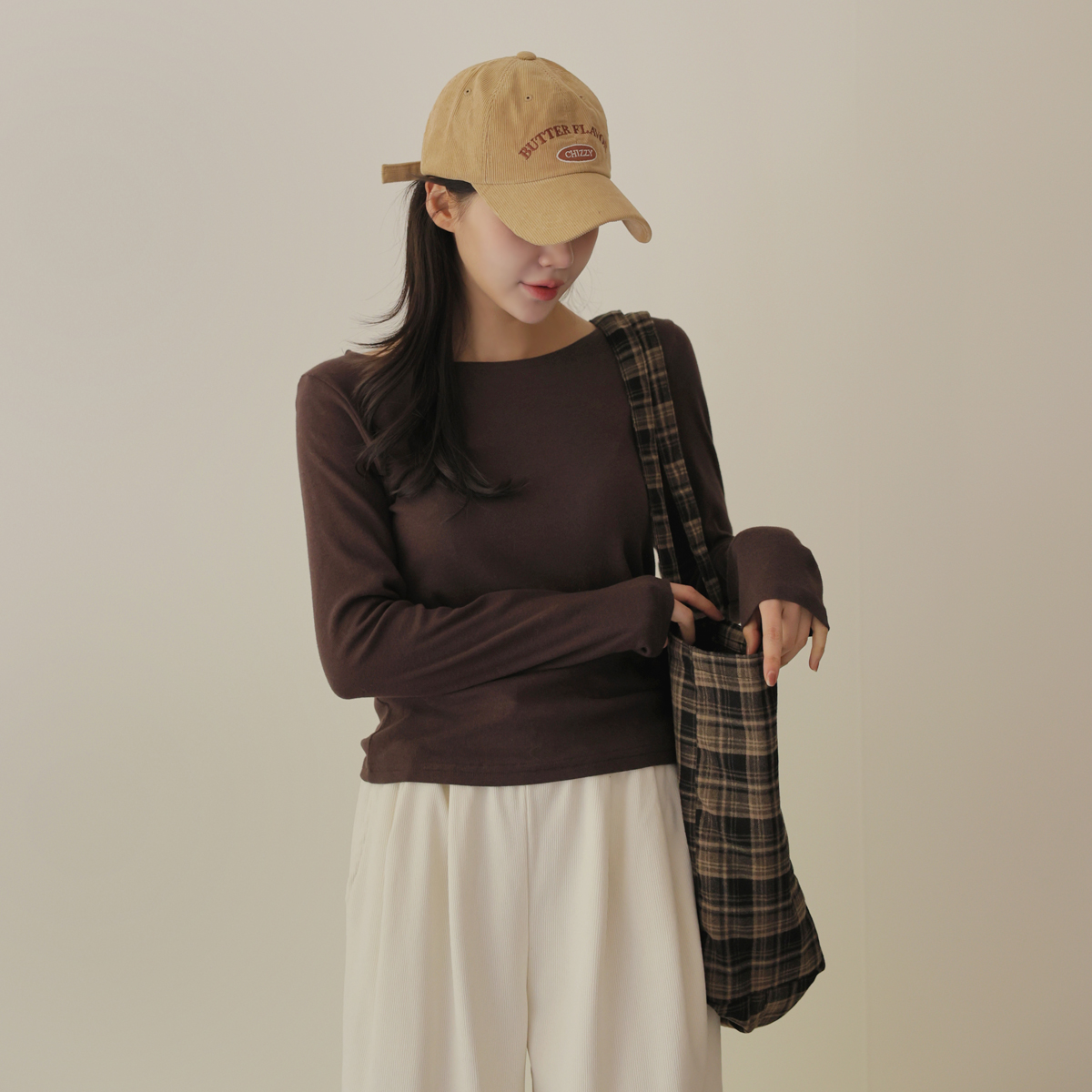 Modal Boat Neck Peach Tee