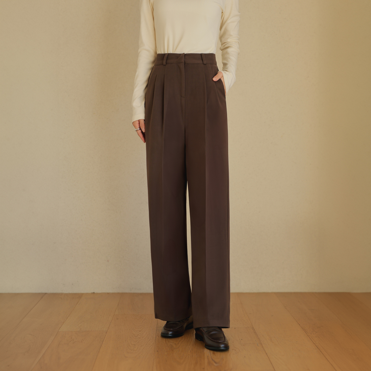 2TYPE double pin tuck wool slacks