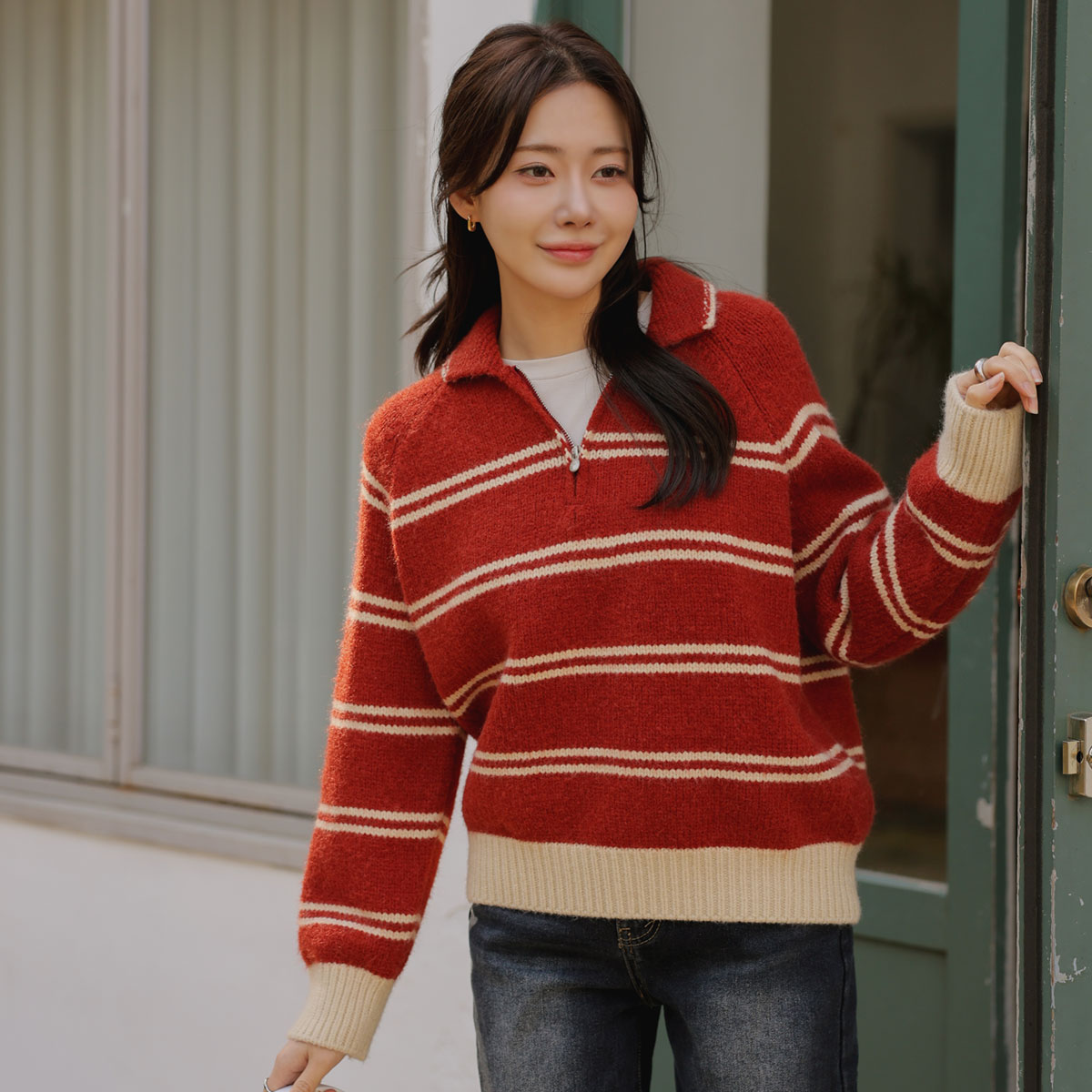 Cozykara Dangara Half-zip-up Knit
