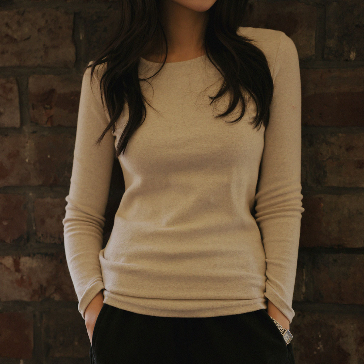 2size cozy peach fleece t-shirt