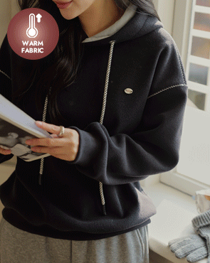 pendant fleece hoodie