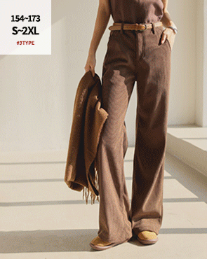 3TYPE Corduroy Raised Fleece Wide Pants