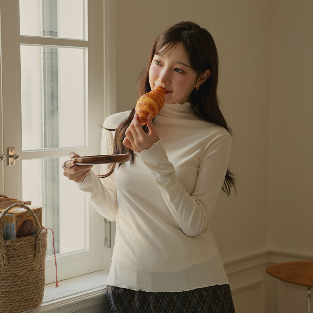 <b>[Special 2-Piece Offer]</b> Brinny Wave Line Span Paula T-shirt