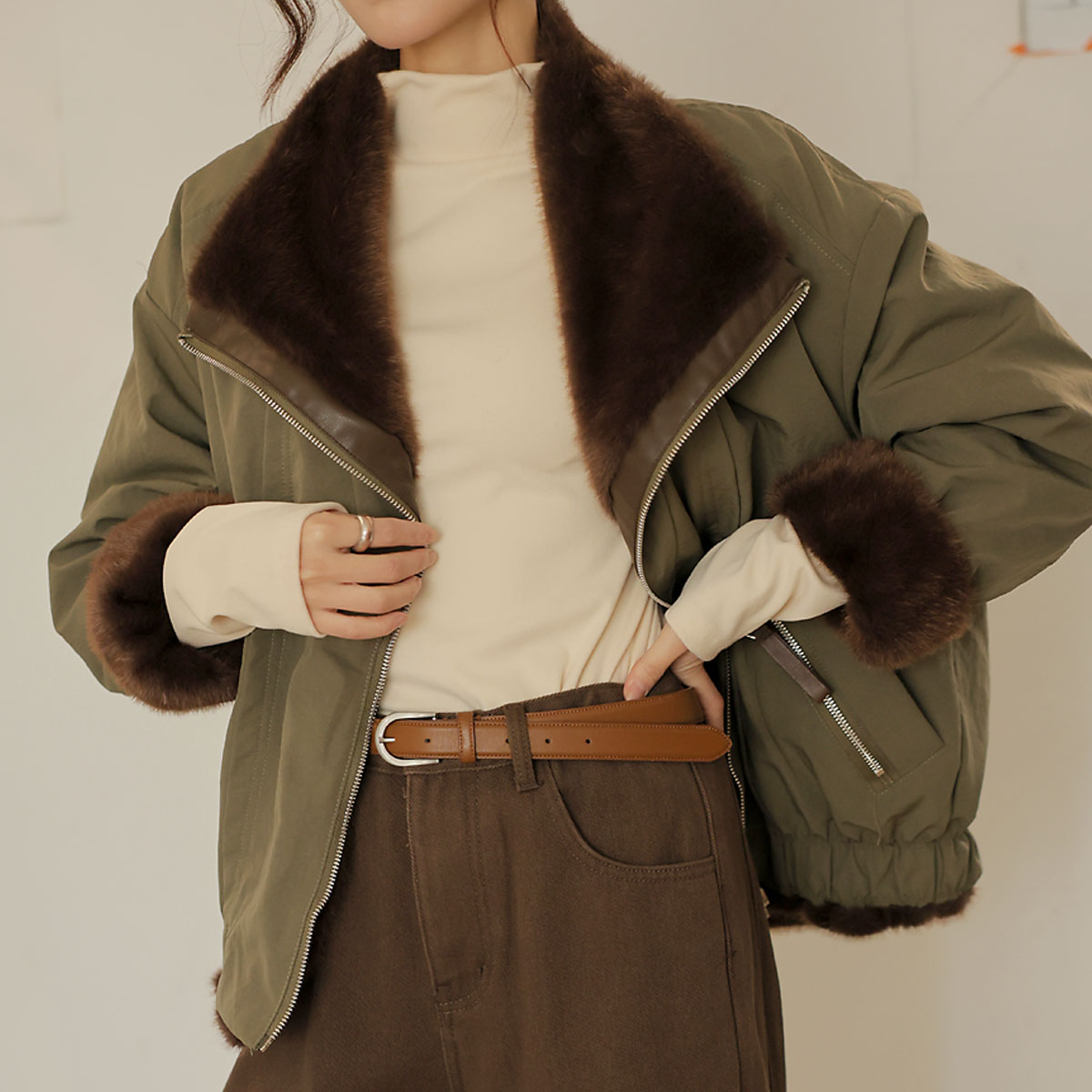 Double-sided fur reversible padding