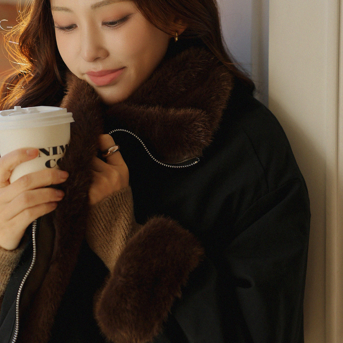 Double-sided fur reversible padding