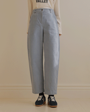 Cotton candy fleece baggy fit corduroy pants
