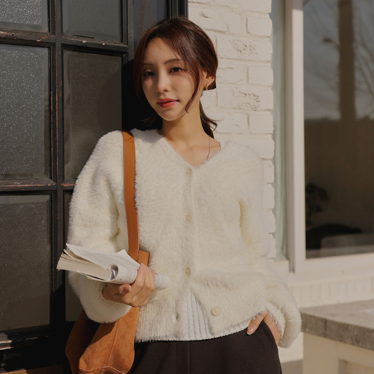 <b>[Limited Quantity SALE]</b> Yeori Angora Fur Cardigan