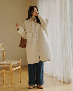 Detachable buckle zip-up hooded coat