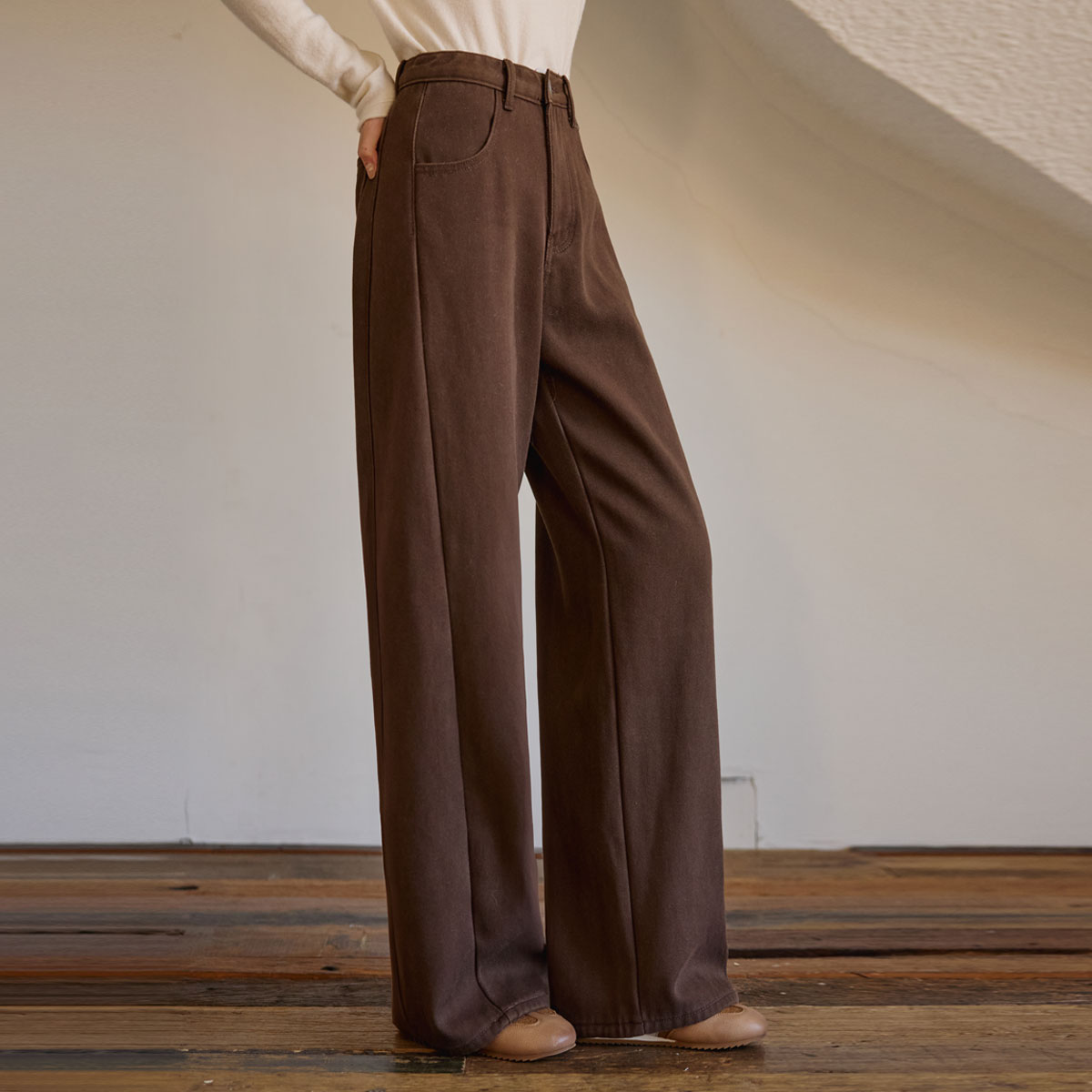 3TYPE Twill Cut Bonded Fleece Cotton Pants