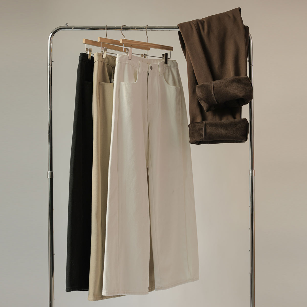 3TYPE Twill Cut Bonded Fleece Cotton Pants