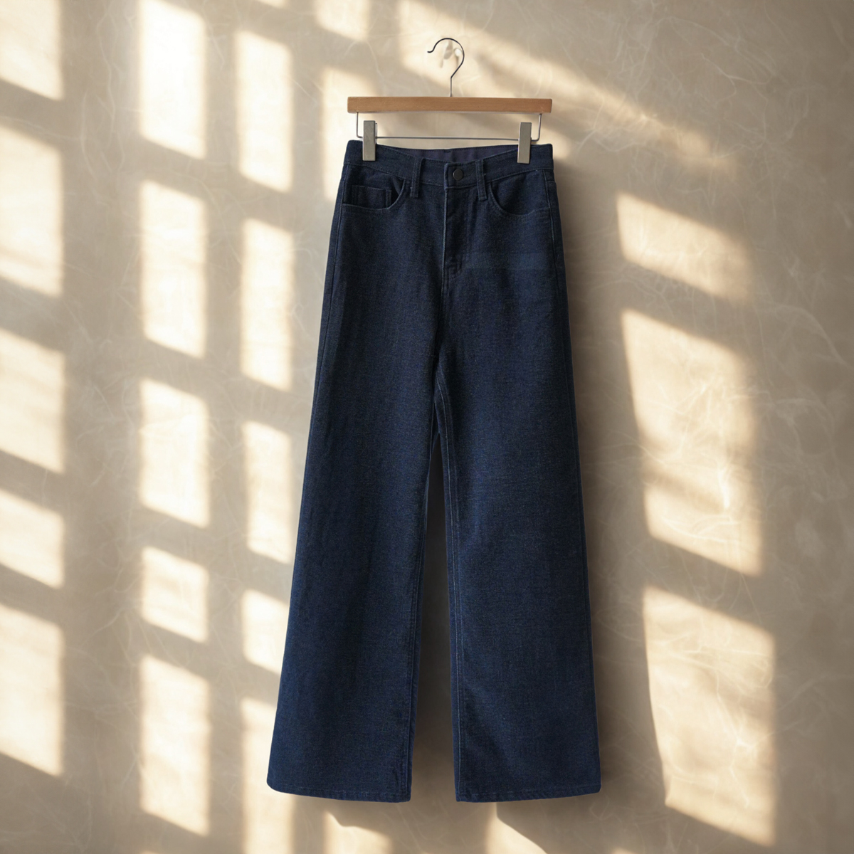 Premium velvet raised denim pants