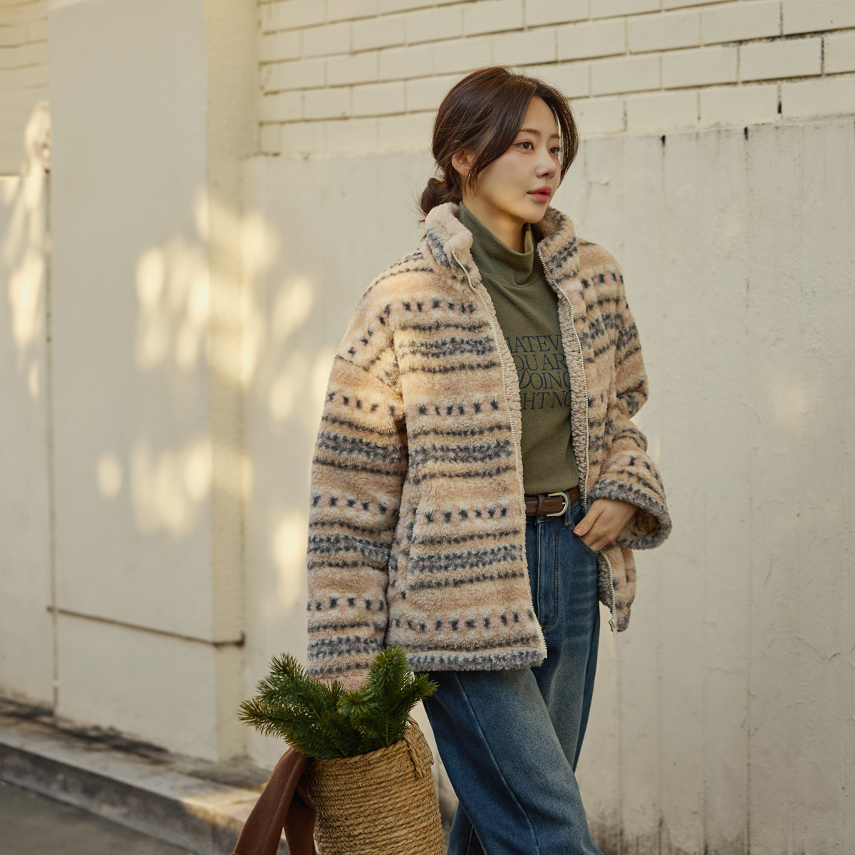 Winter Warm Fleece Zip-Up Jumper