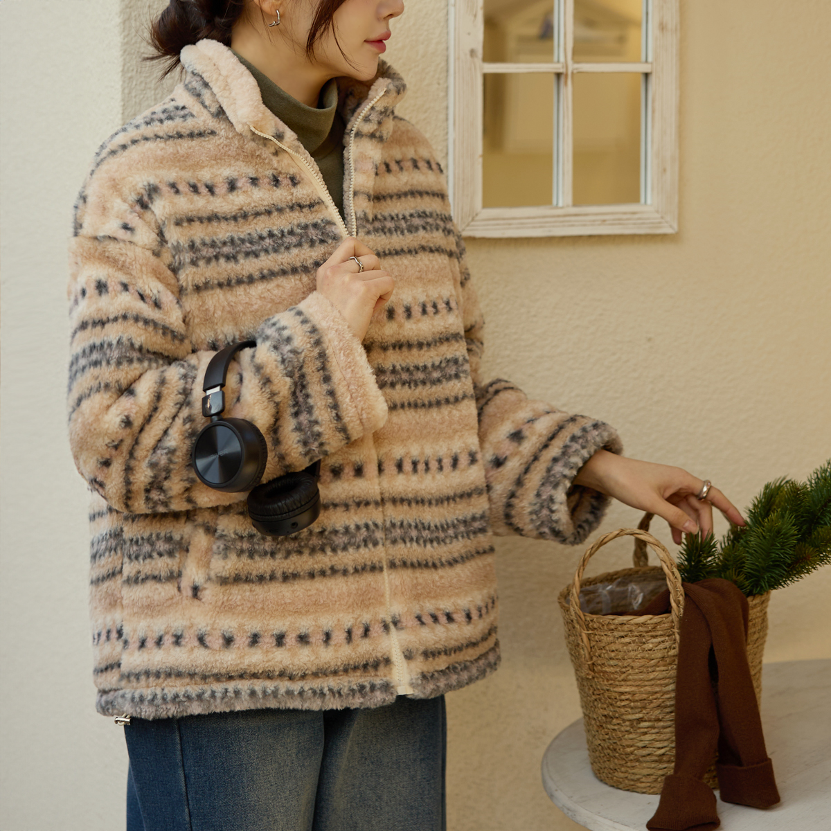 Winter Warm Fleece Zip-Up Jumper