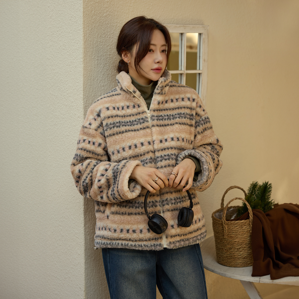 Winter Warm Fleece Zip-Up Jumper