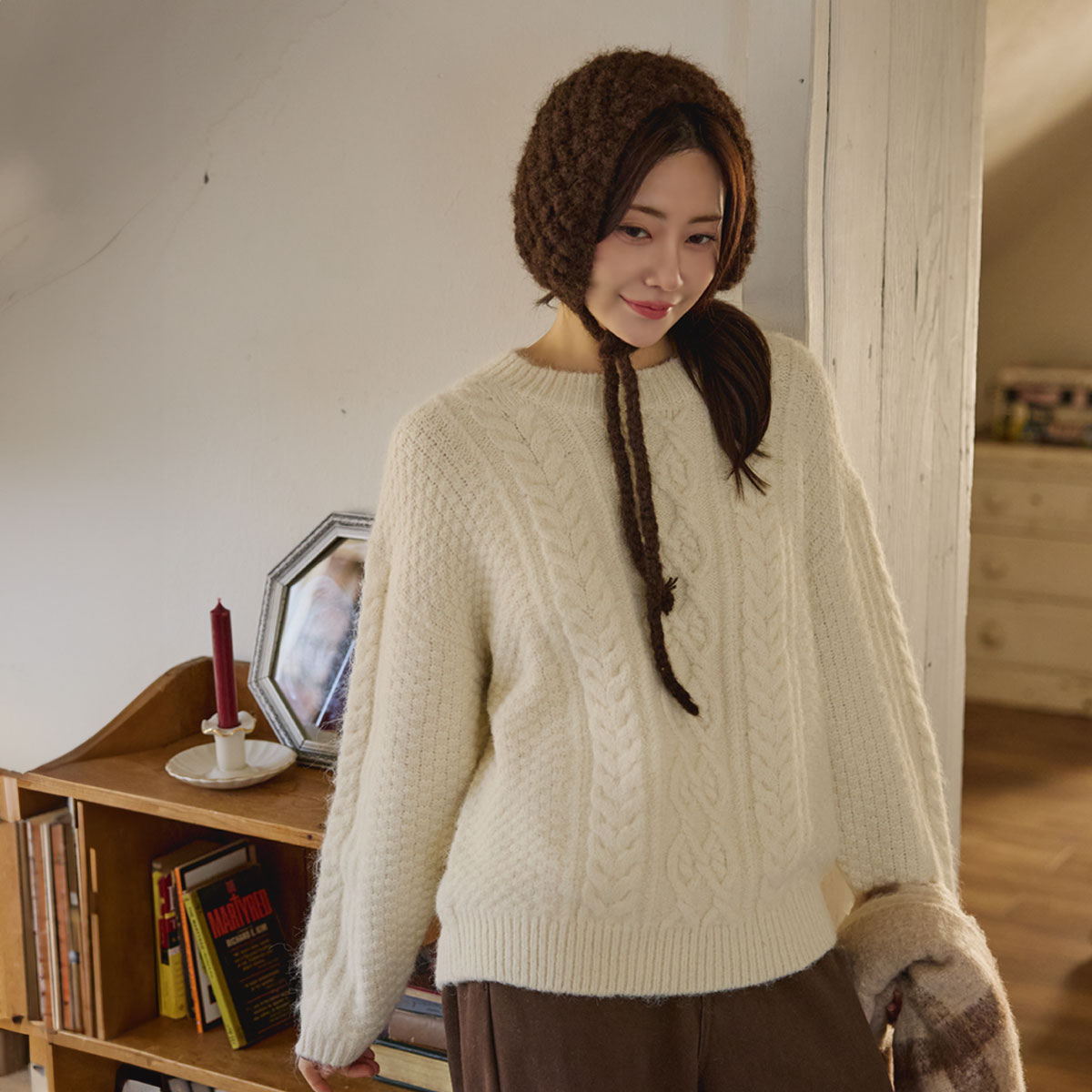 Angora loose twisted knit