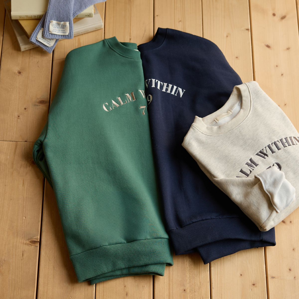 79 embroidery fleece man-to-man