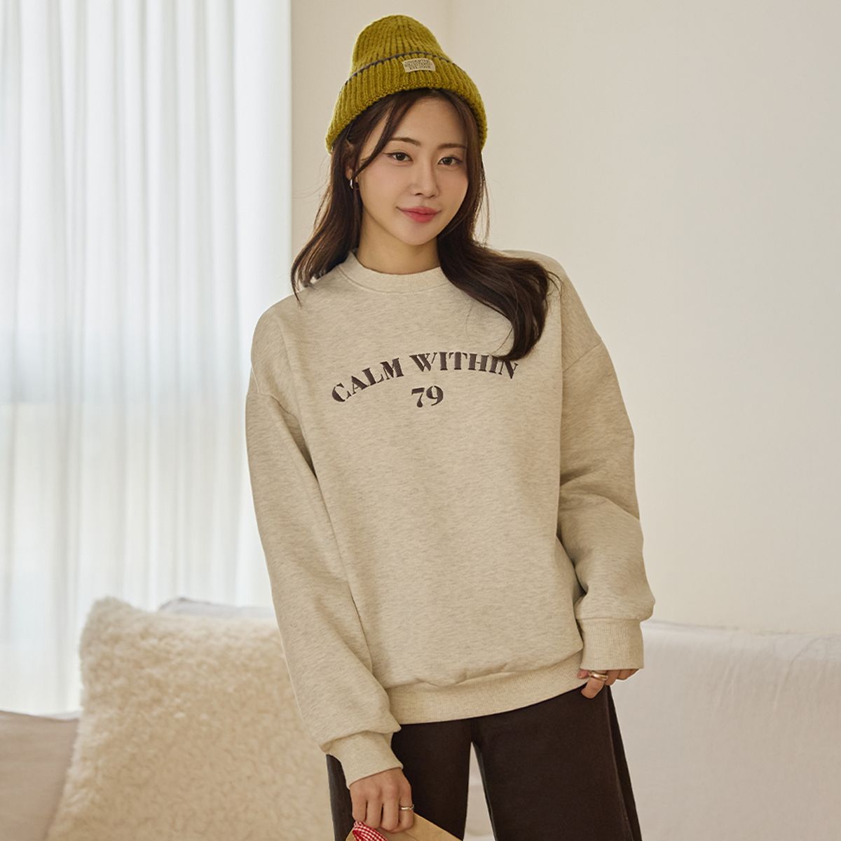 79 embroidery fleece man-to-man