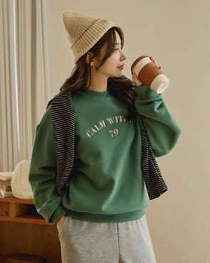 79 embroidery fleece man-to-man