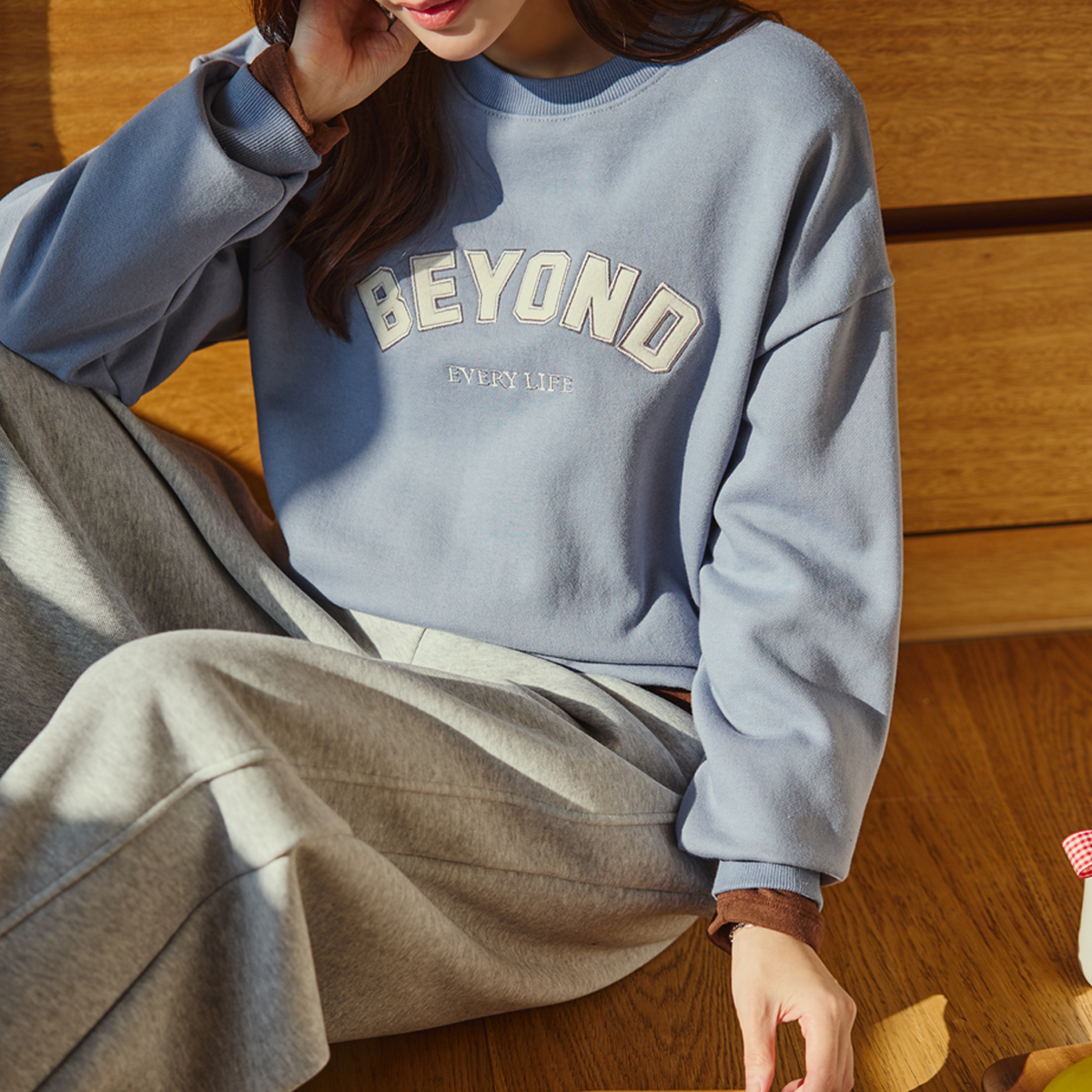 Every embroidery fleece man-to-man