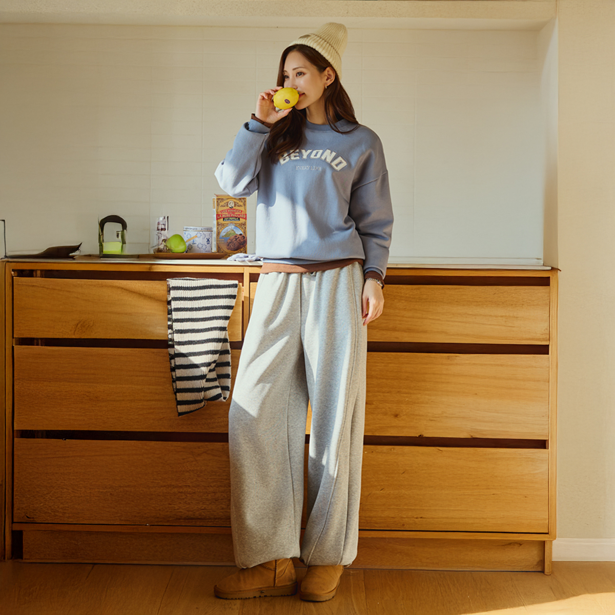 Every embroidery fleece man-to-man