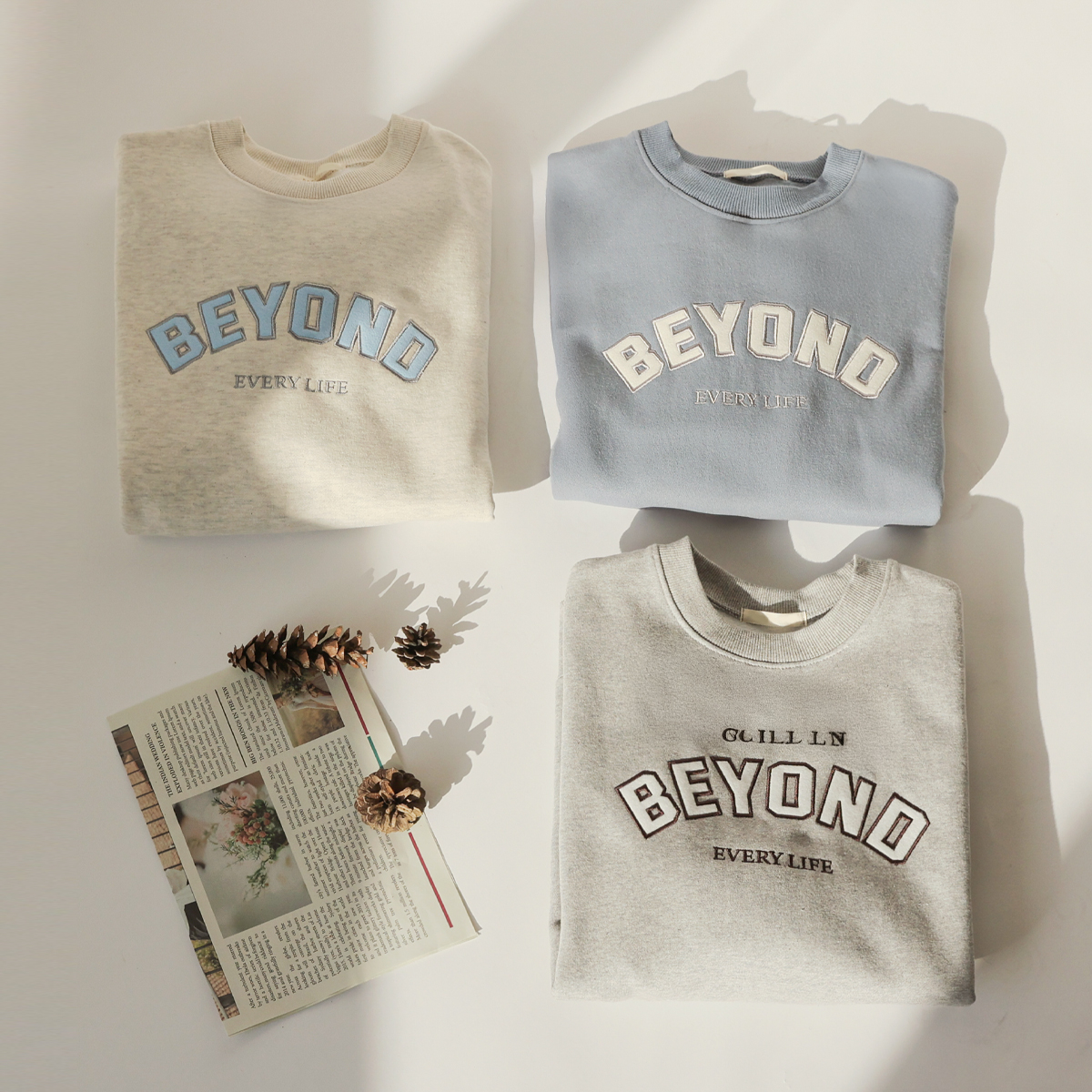 Every embroidery fleece man-to-man