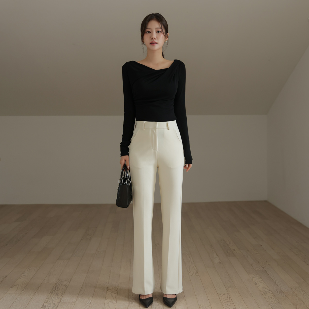 3TYPE Sharp Spandex Banding Bootcut Slacks