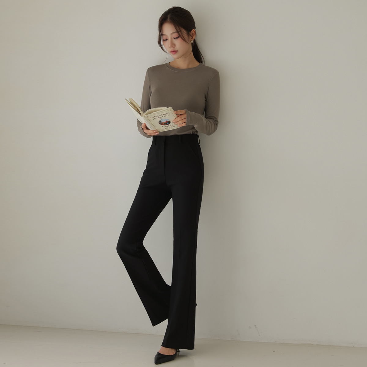 3TYPE Sharp Spandex Banding Bootcut Slacks