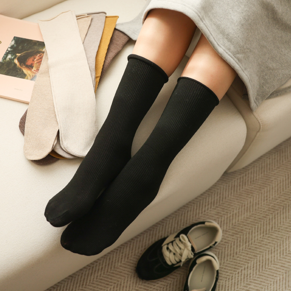 <b>[Special Offer 1+1]</b> Corrugated Non-Compression Long Socks
