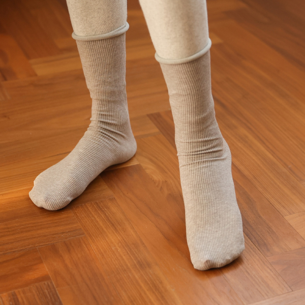 <b>[Special Offer 1+1]</b> Corrugated Non-Compression Long Socks