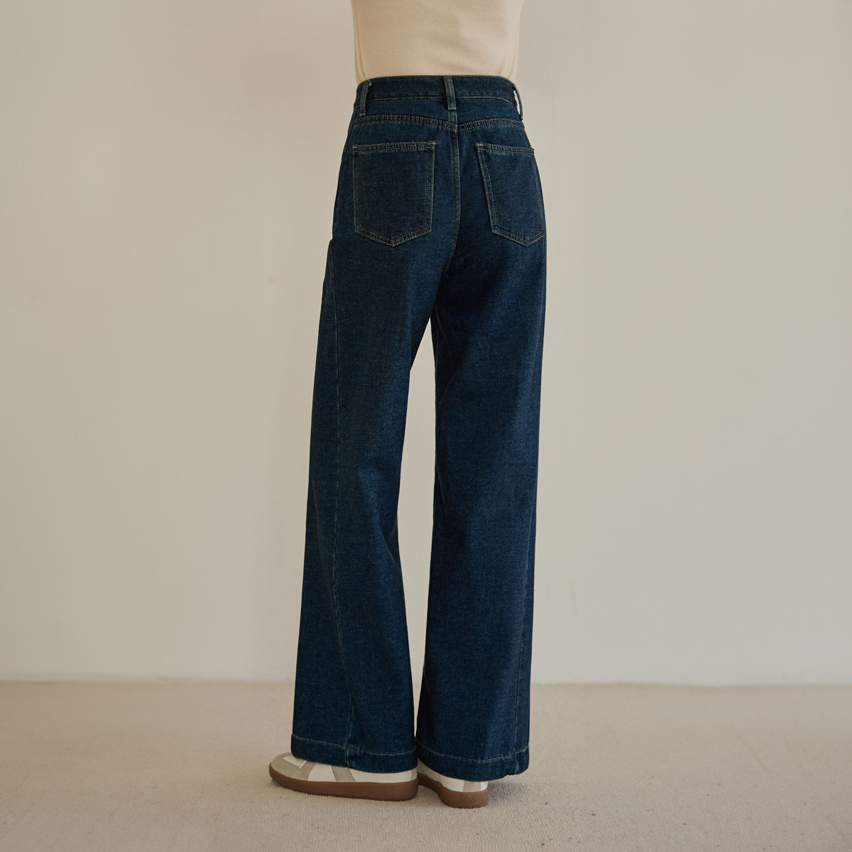Velvet Touch Soft Fleece Wide Denim Pants