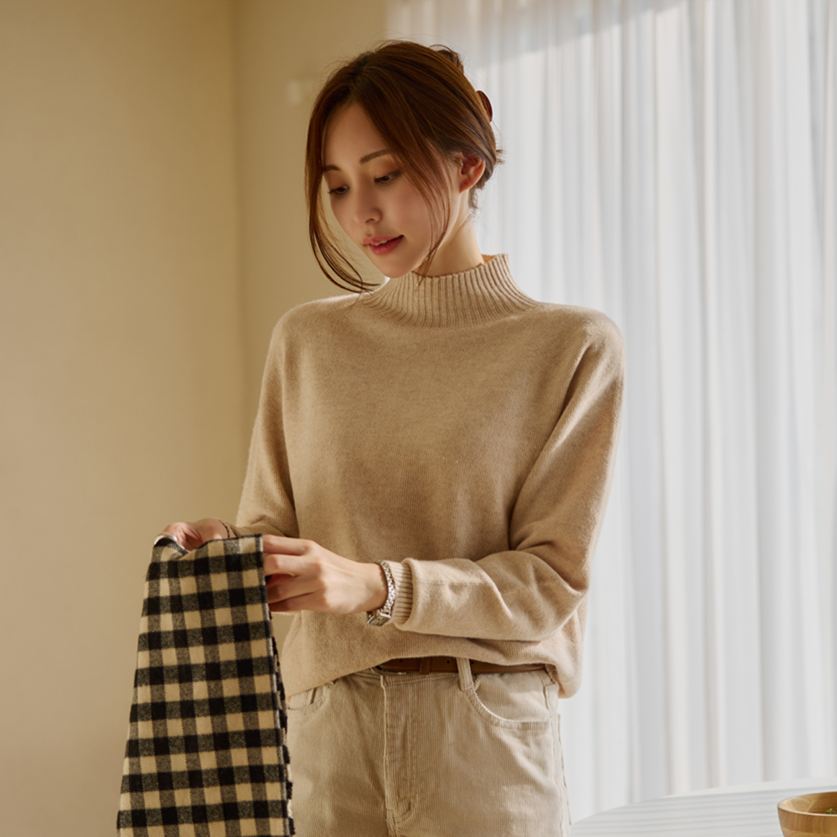 Holgarment Slim Fit Half-Neck Knit