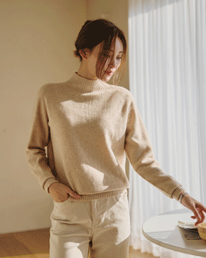 Holgarment Slim Fit Half-Neck Knit