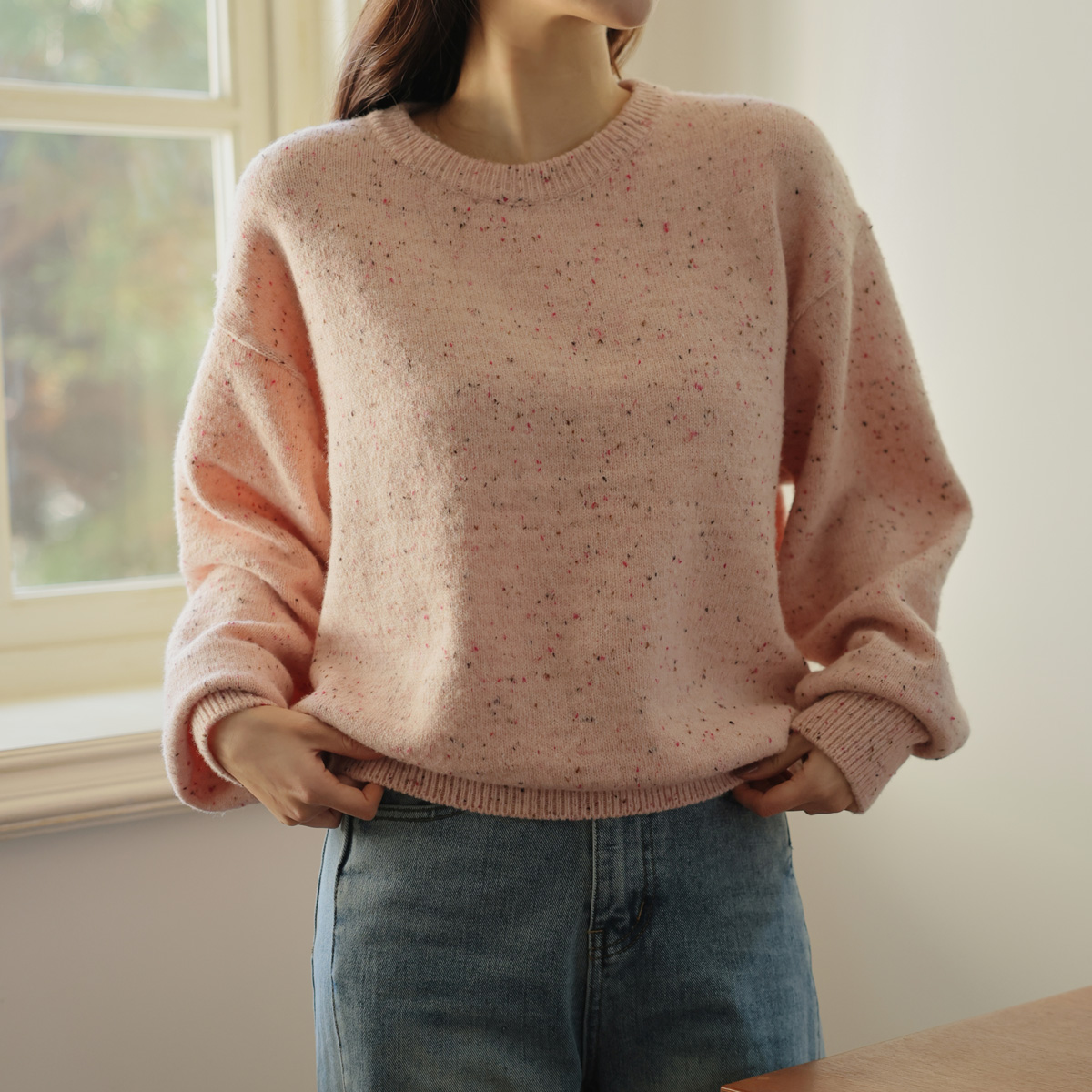 Popcorn Bocashi Round Knit