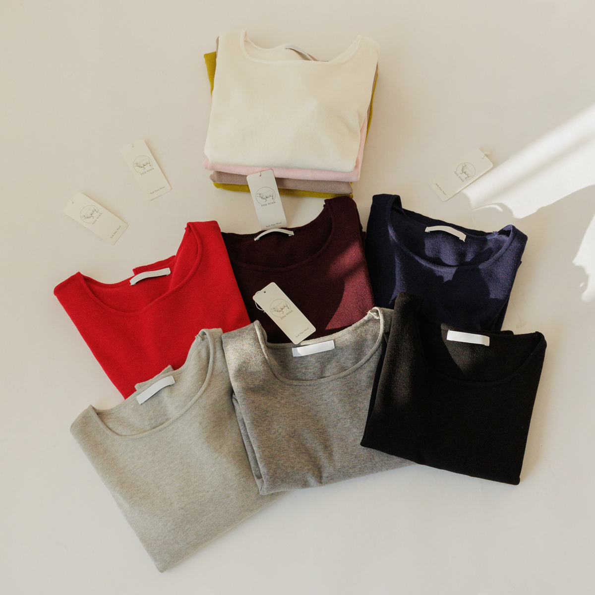 Viscose wool round knit