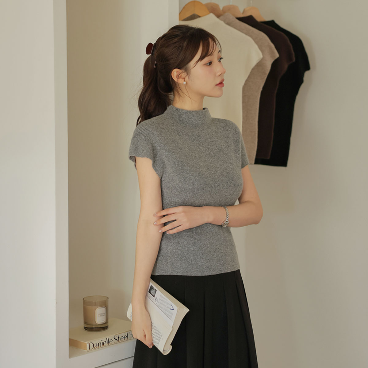 Washable cashmere-like half-polar knit