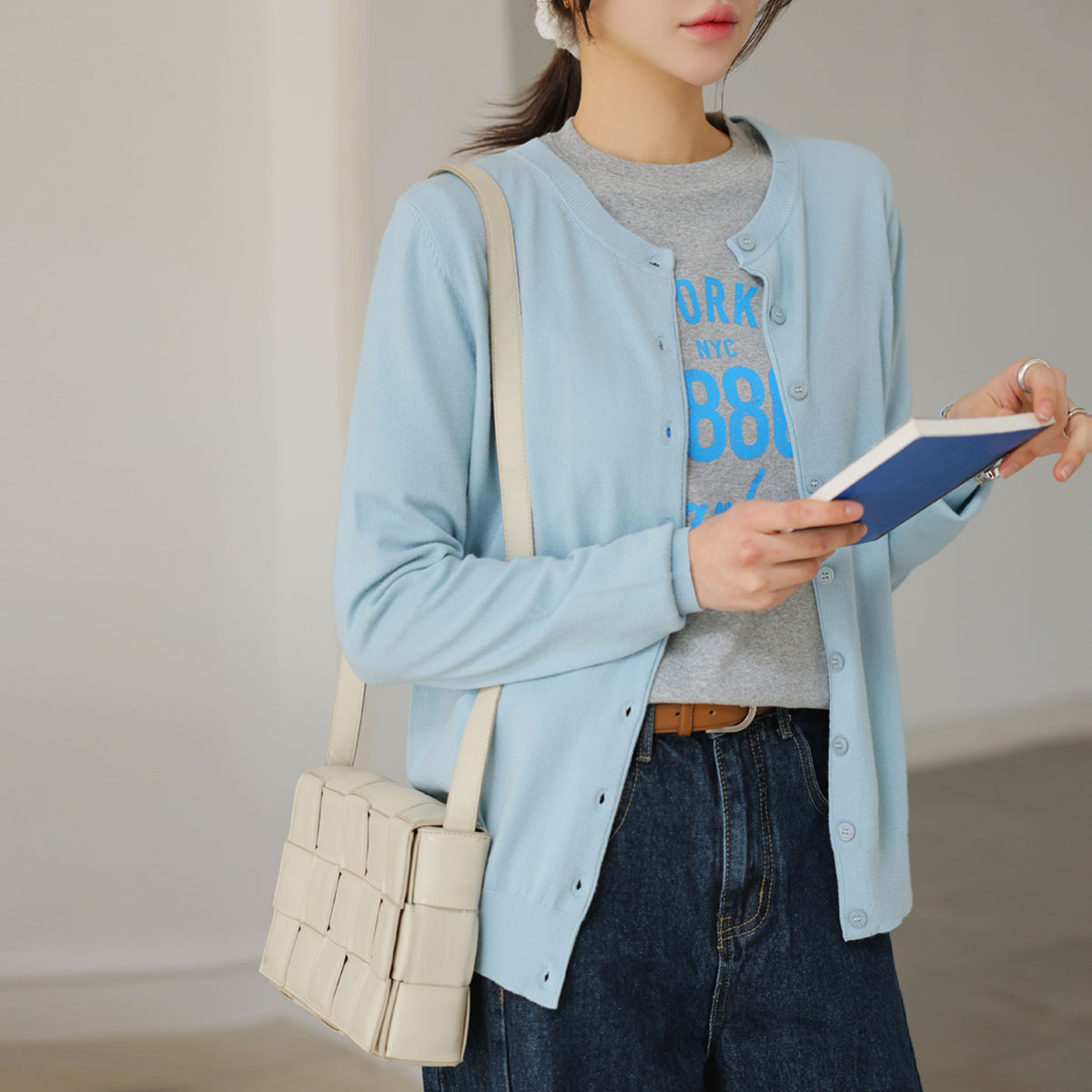 Soft Attachment Basic Cardigan (Viscose)