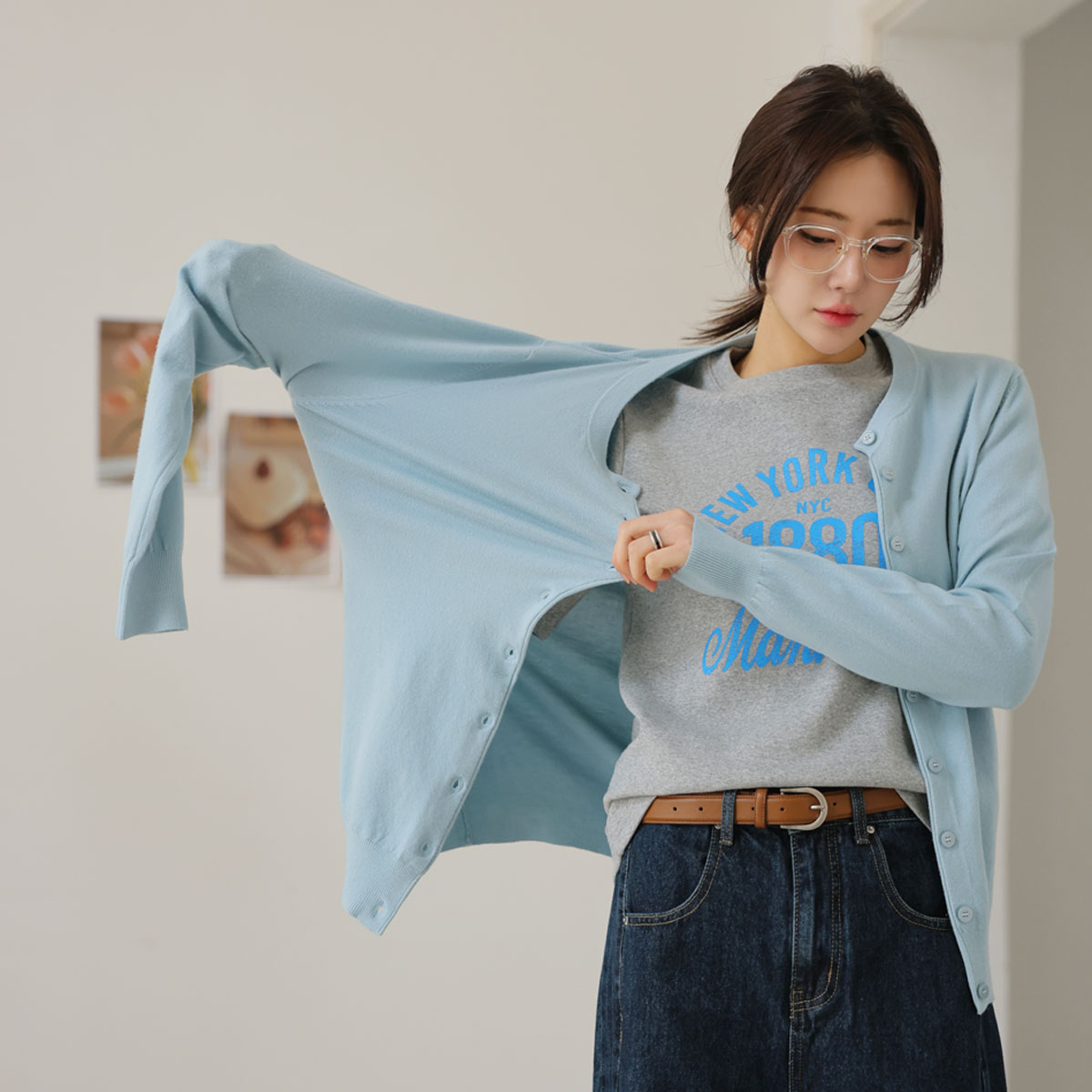 Soft Attachment Basic Cardigan (Viscose)