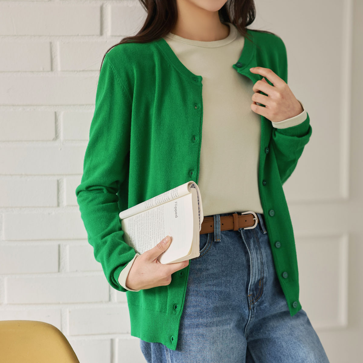 Soft Attachment Basic Cardigan (Viscose)