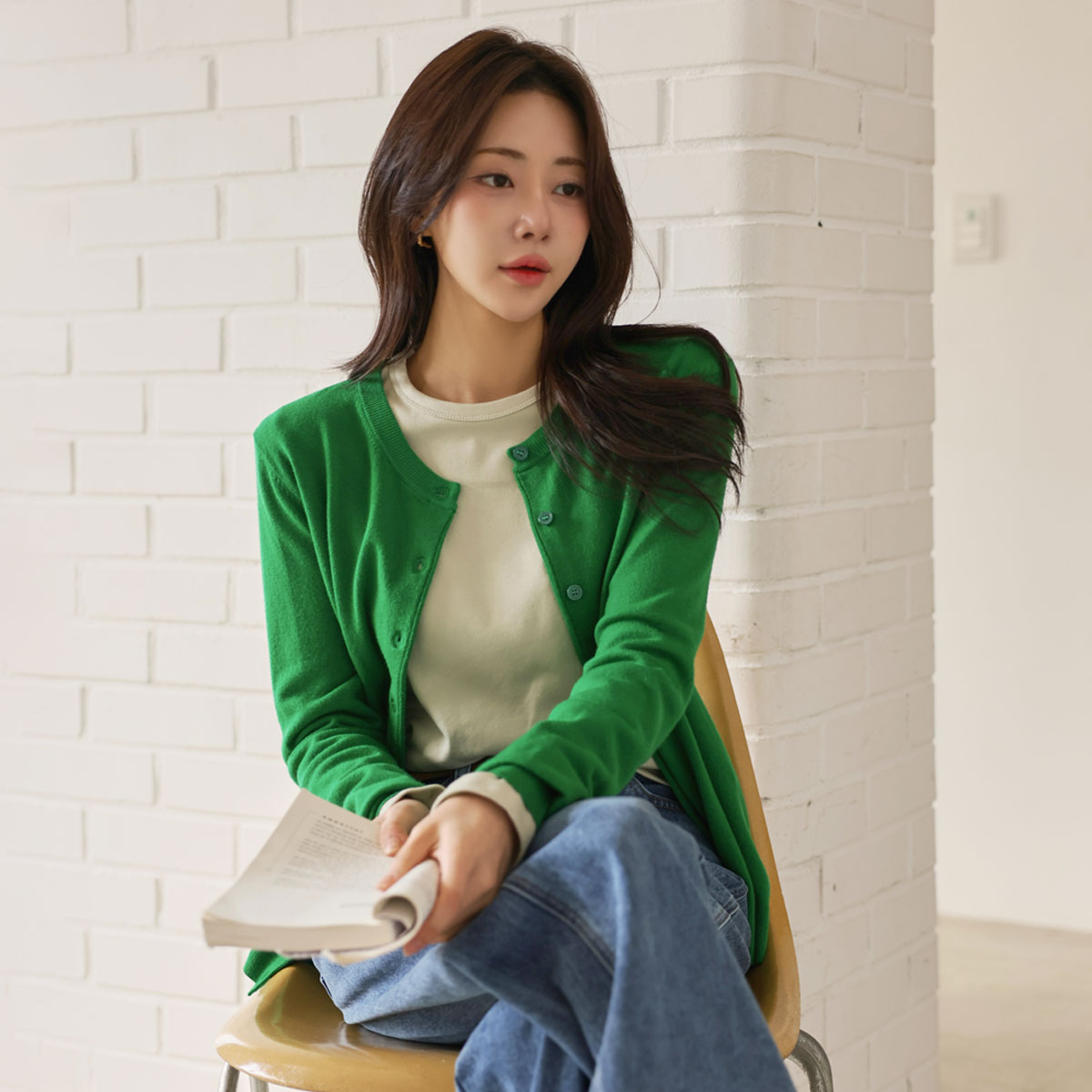 Soft Attachment Basic Cardigan (Viscose)